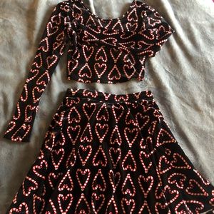 Holiday skirt and festive top !Ugly sweater party